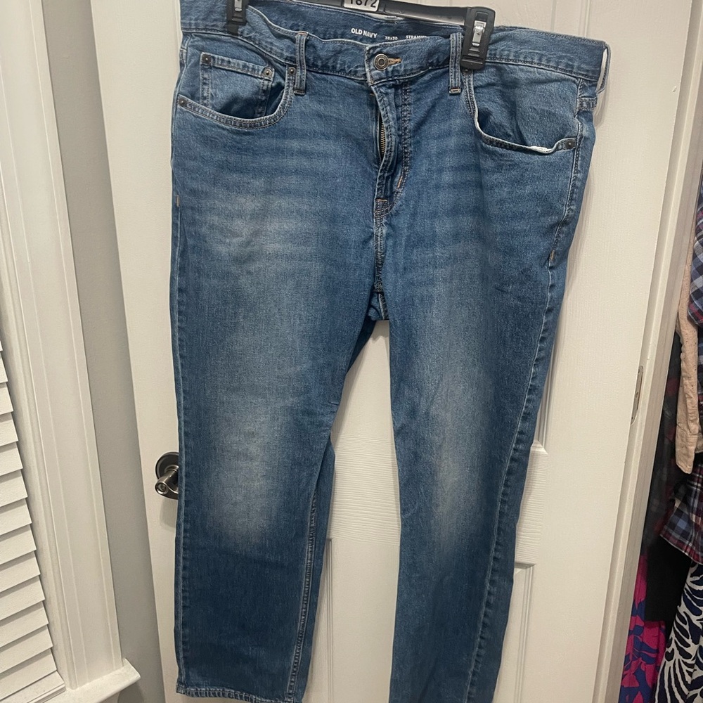 Old Navy Men's Straight Jeans - Classic Blue - Picture 13 of 15
